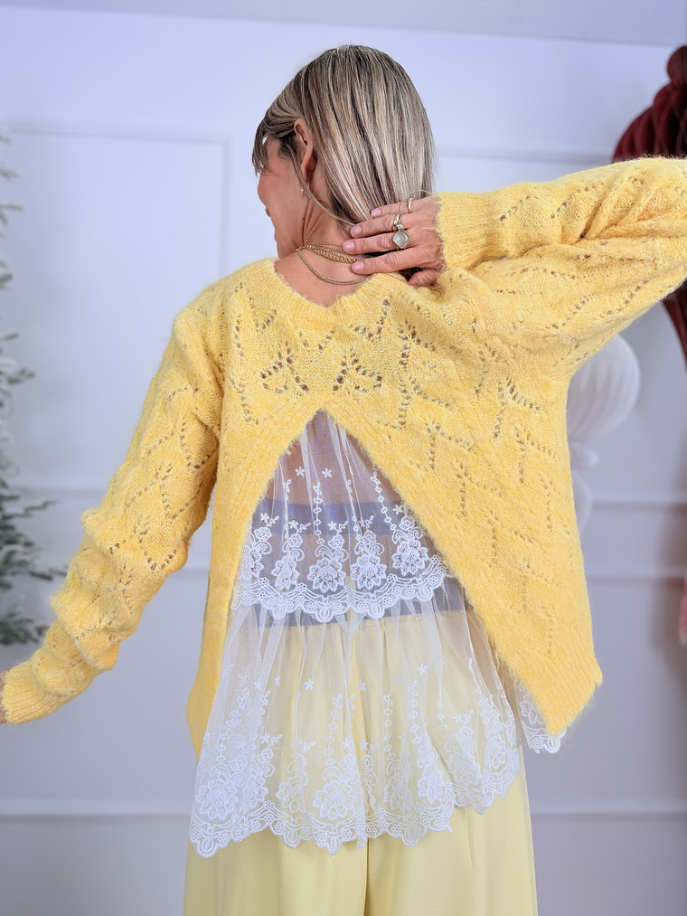 Isis Knit Lace Blouse  10066 Sunshine 2