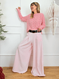 Isis Knit Lace Blouse  10066 Pink  - thumbnail 3