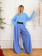 Liam Palazzo Pants 190115 Steel Blue - thumbnail 3