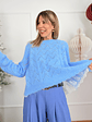 Isis Knit Lace Blouse  10066 Sky  - thumbnail 1