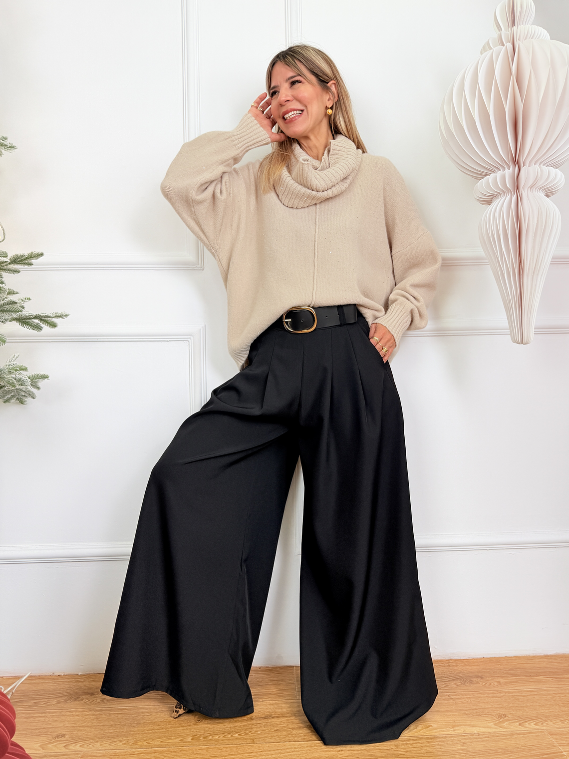 Liam Palazzo Pants 190115 Black 2