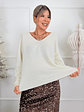 El V neck sweater BJ078 Ivory  - thumbnail 3