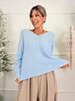El V neck sweater BJ078 Sky  - thumbnail 4