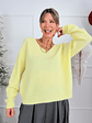 El V neck sweater BJ078 Banana - thumbnail 2