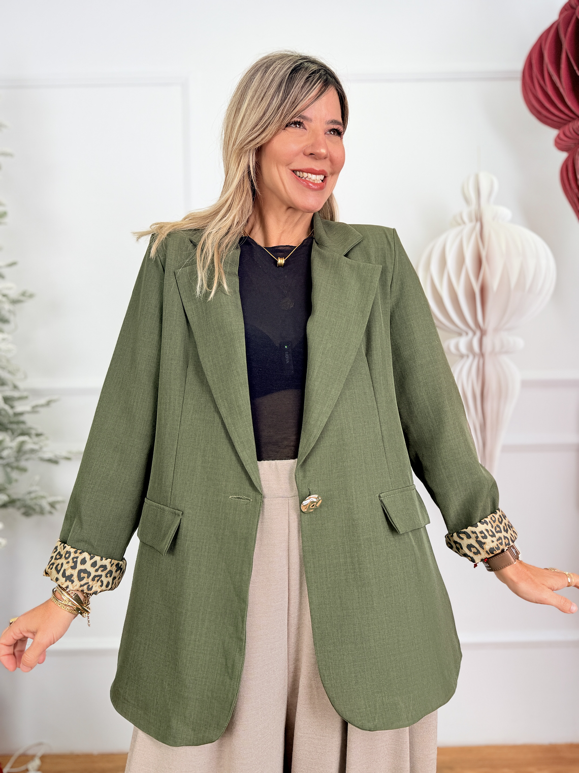 Jacqueline Blazer 80665 Chaki 1