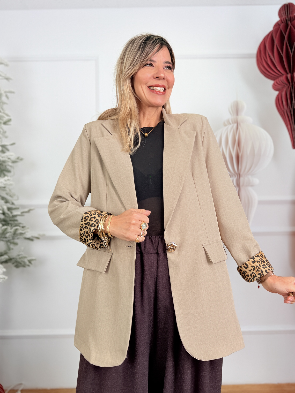 Jacqueline Blazer 80665 Sand 1