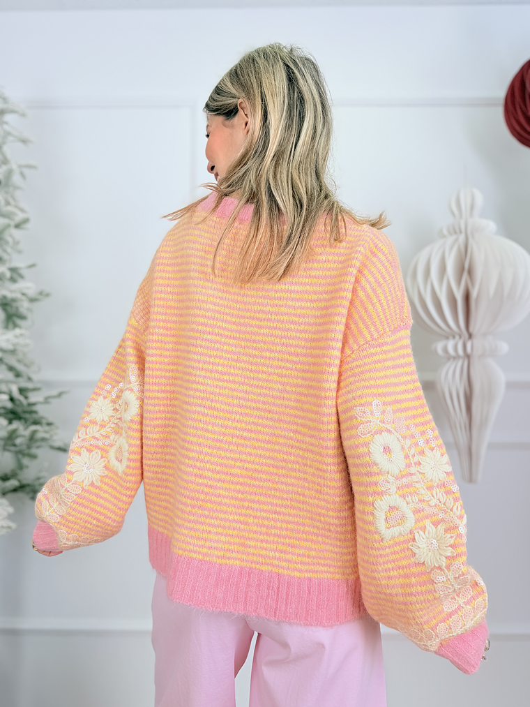 Jack Sweater 8276 Yellow/Pink 2