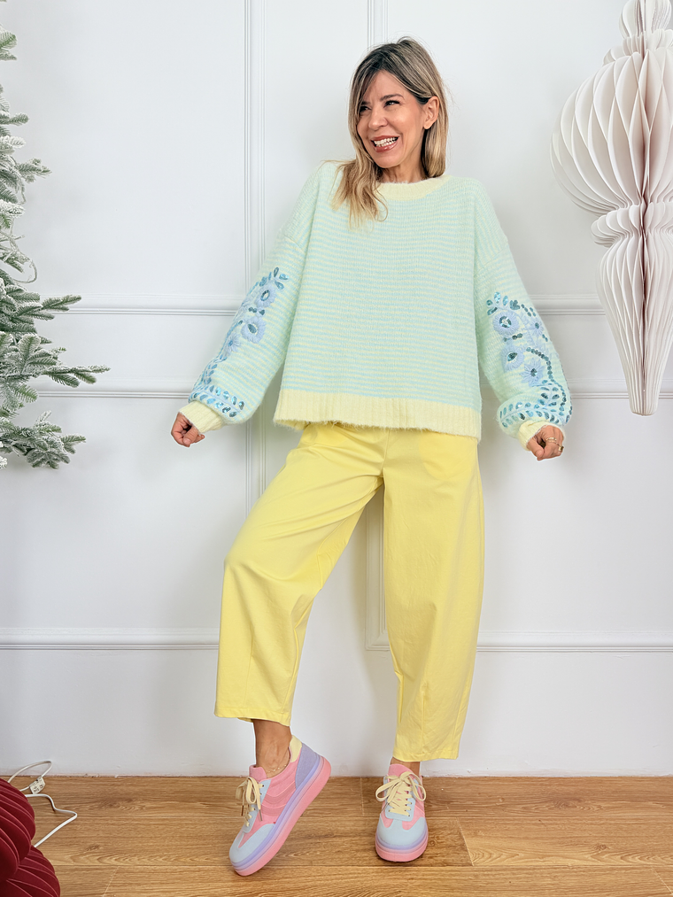 Leon Pants P66846 Banana Cream 1