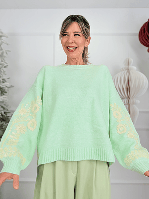 Ridge Sweater 8278 Pale Turquoise 
