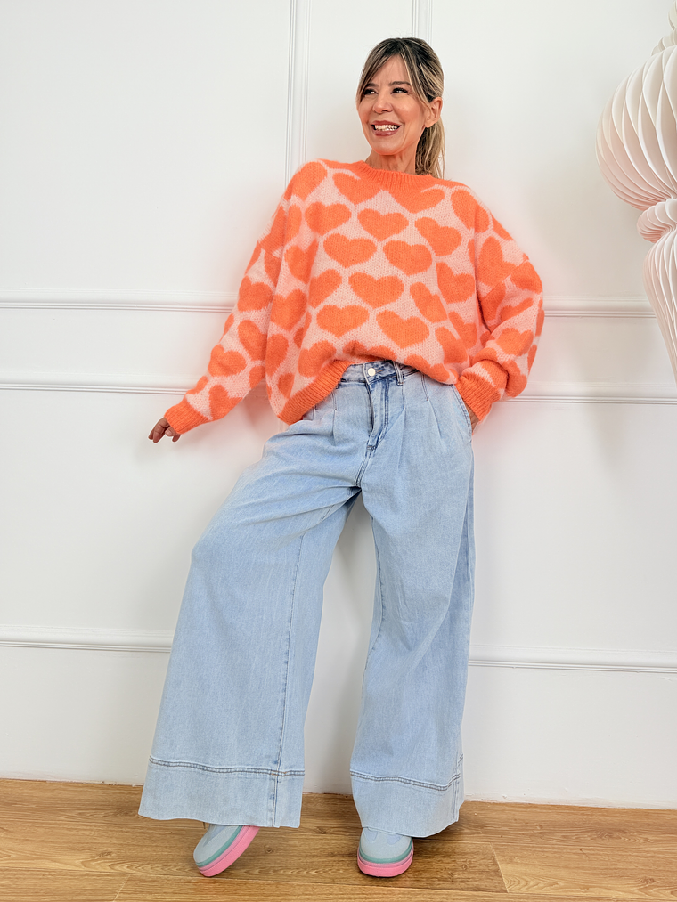 Penny Sweater 7207 Neon Orange 2