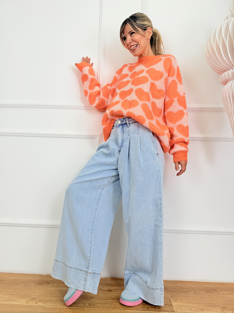 Penny Sweater 7207 Neon Orange 3