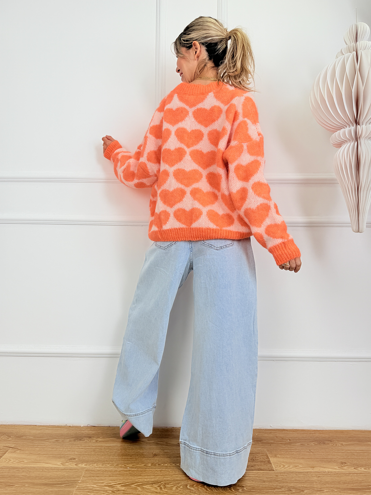 Penny Sweater 7207 Neon Orange 4
