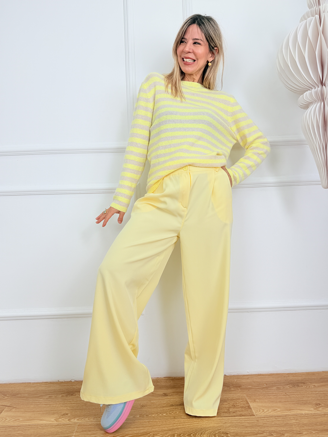 Cheshire Sweater 1002 Beige/ Yellow 3