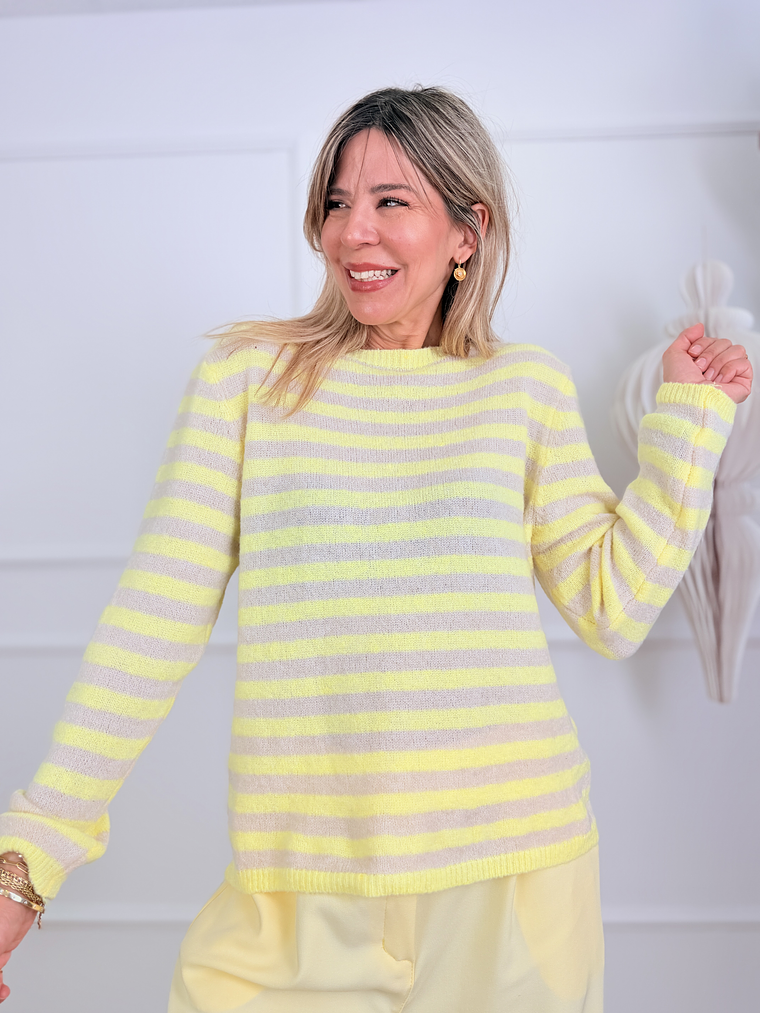 Cheshire Sweater 1002 Beige/ Yellow 1