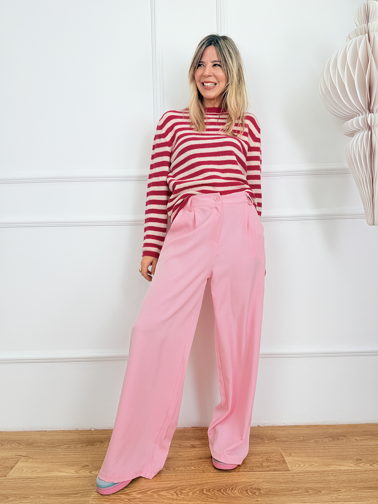 Cheshire Sweater 1002 Beige/Pink 2