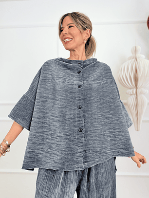 Ishaan Cardigan 9591 Blue Grey