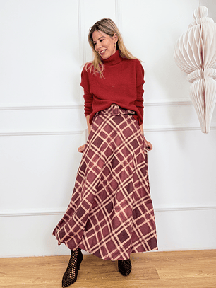 The Scott Skirt 6535 Burgundy