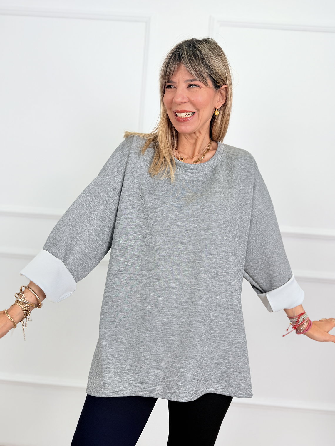  Iconic Blouse GREY 51153  1