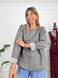 Grace Blouse Grey 91120-1 - thumbnail 1