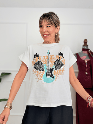 Born To Be Wild S4305 T-shirt White  