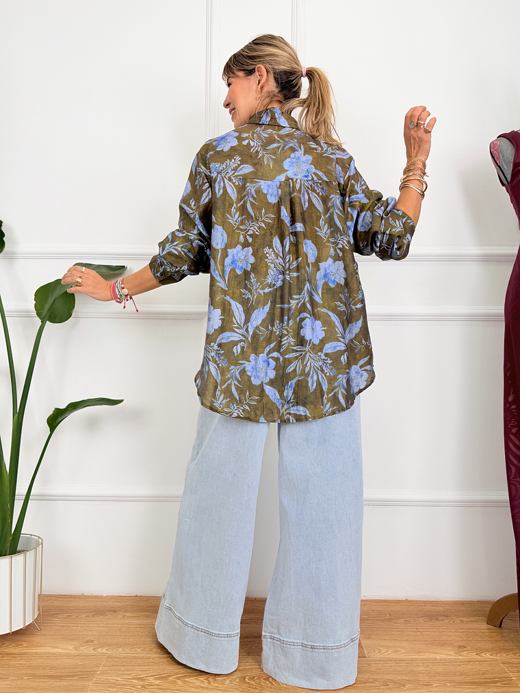 Sylas Shirt 4962600-74 Green/Blue 3