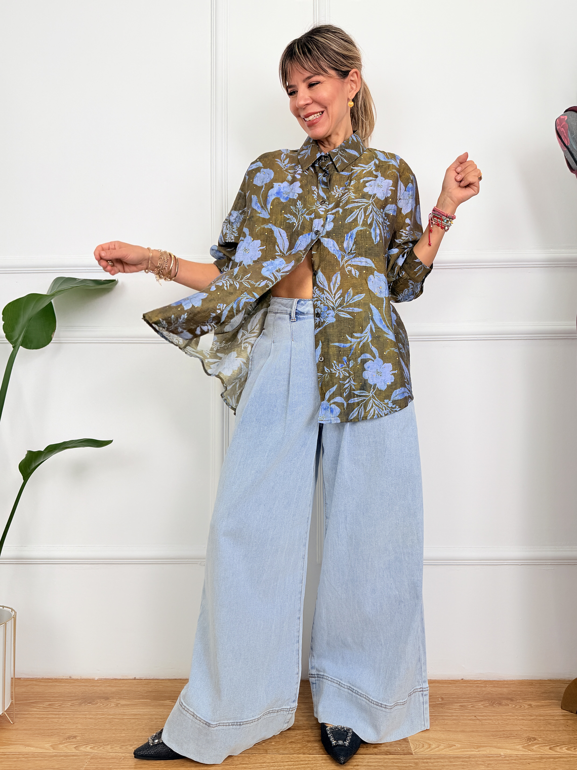 Sylas Shirt 4962600-74 Green/Blue 2