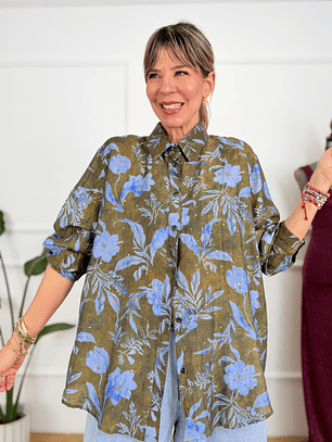 Sylas Shirt 4962600-74 Green/Blue