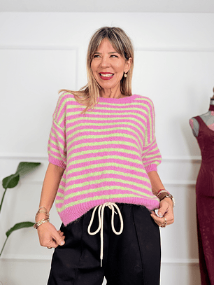 Floria 51282 Sweater Green/Pink