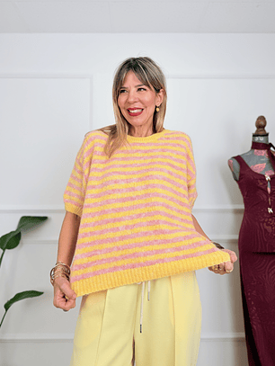 Floria 51282 Sweater  Yellow/Pink