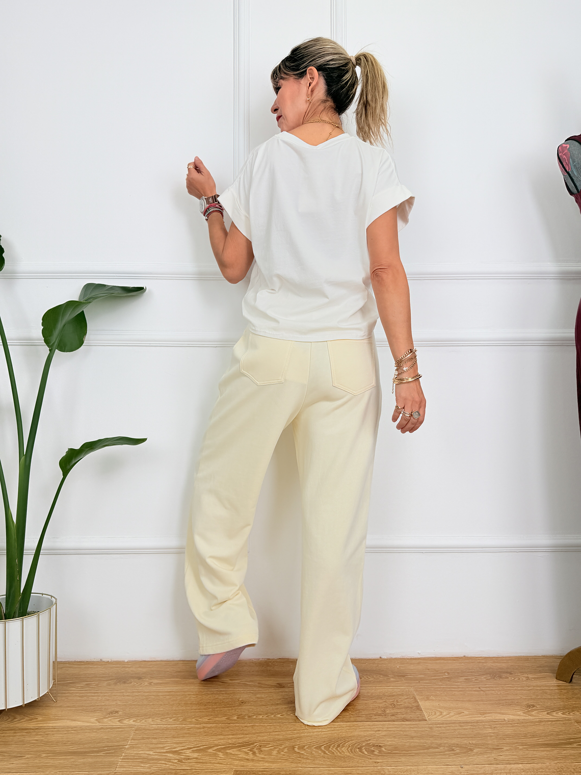 Flower Muse MF15D831 Pants Beige 3