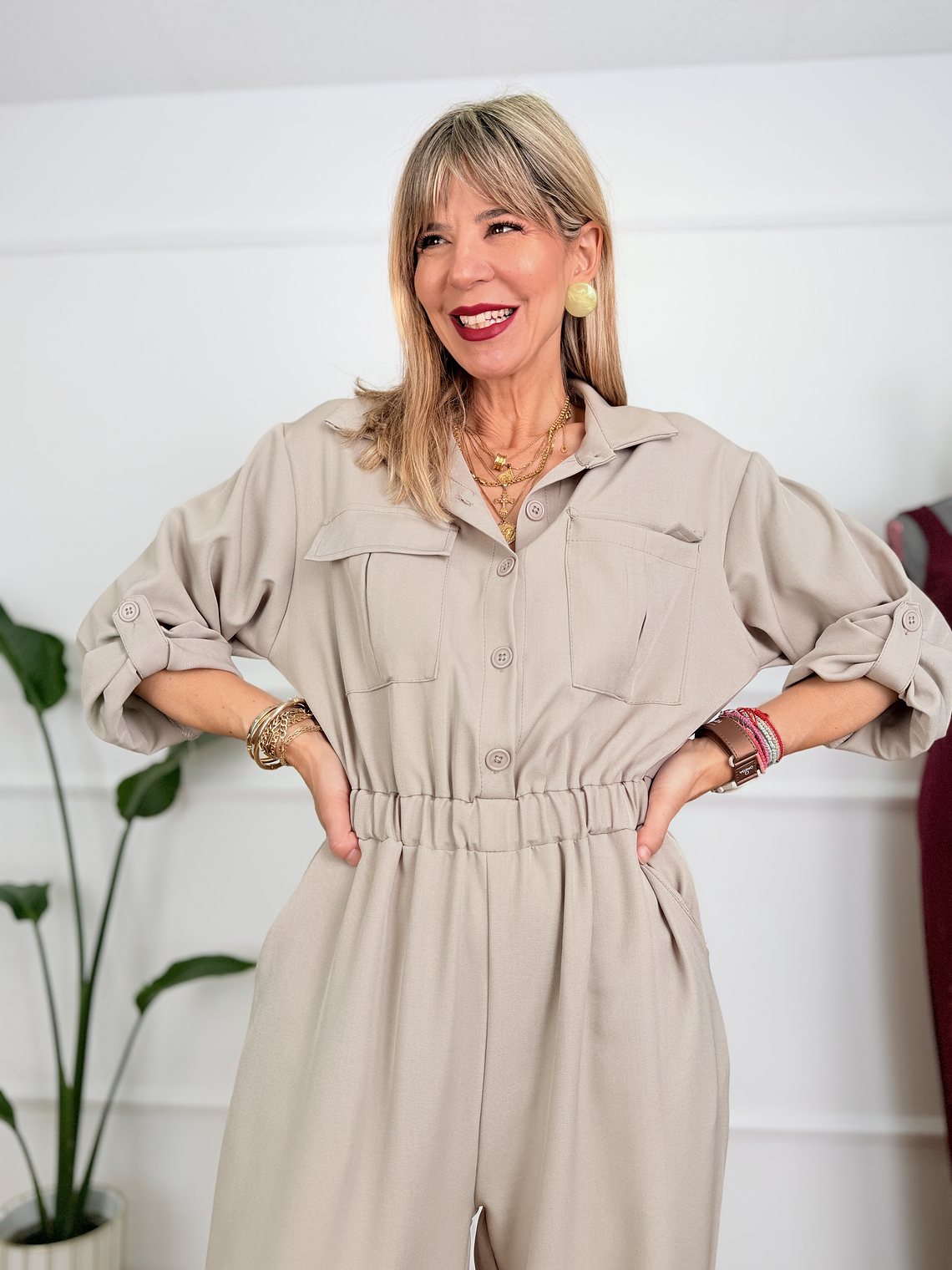 City Glow Jumpsuit #6292 Sand 4