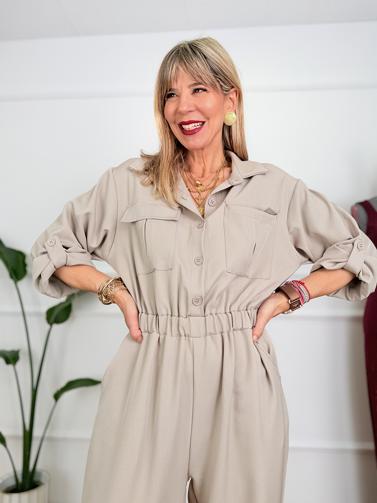 City Glow Jumpsuit #6292 Sand 4