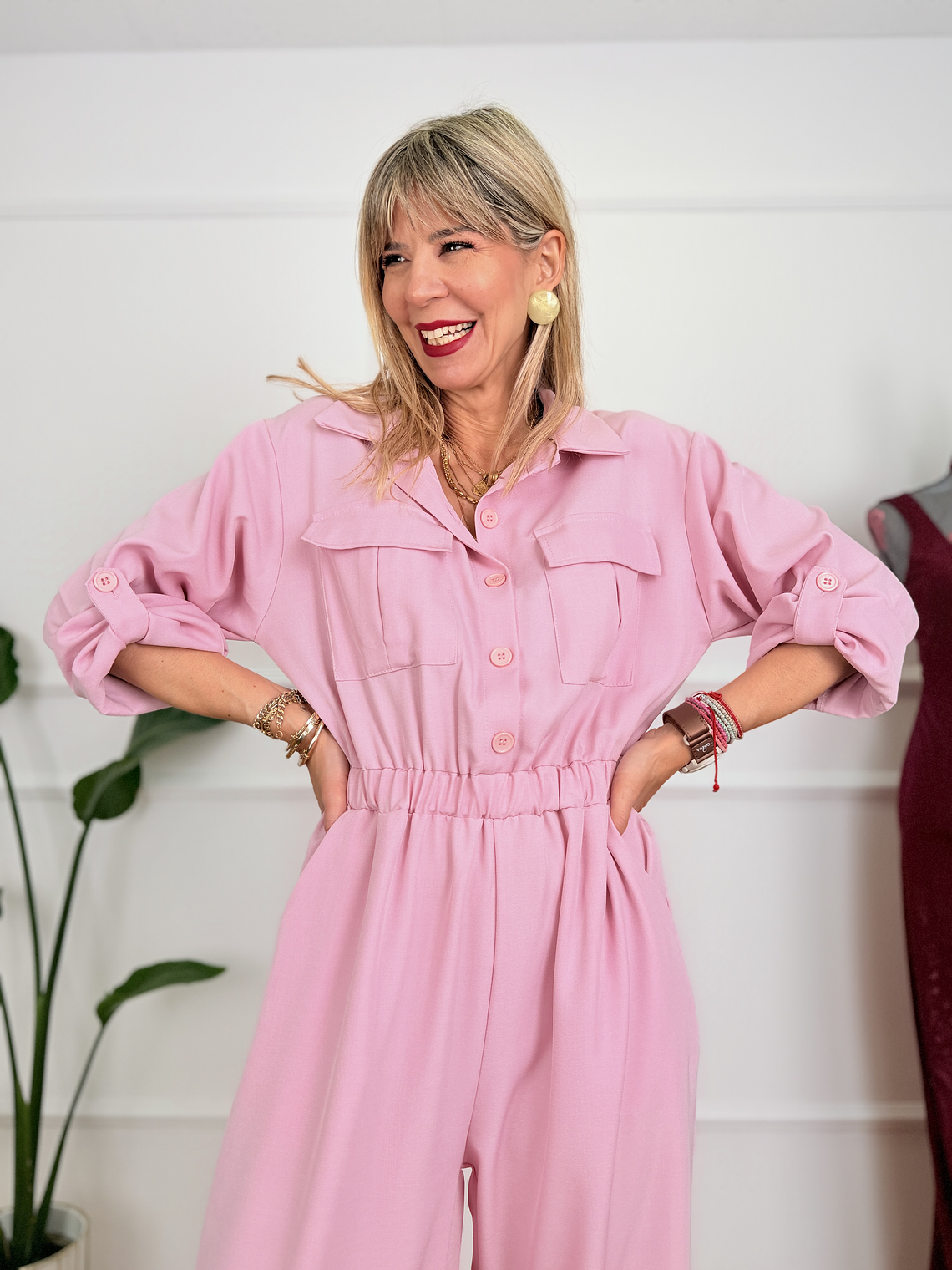 City Glow Jumpsuit #6292 Baby Pink 4