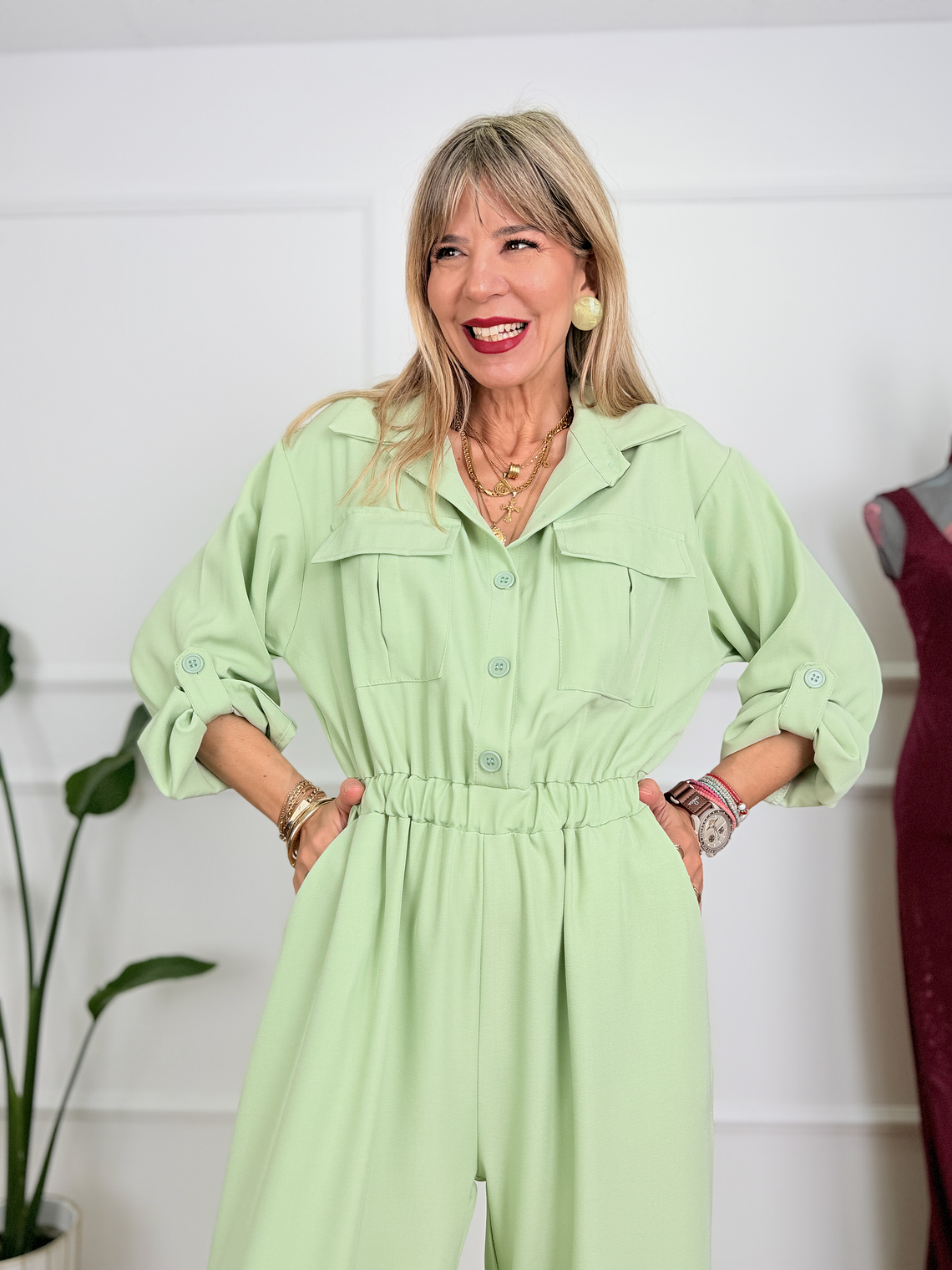 City Glow Jumpsuit #6292 Pistachio 4