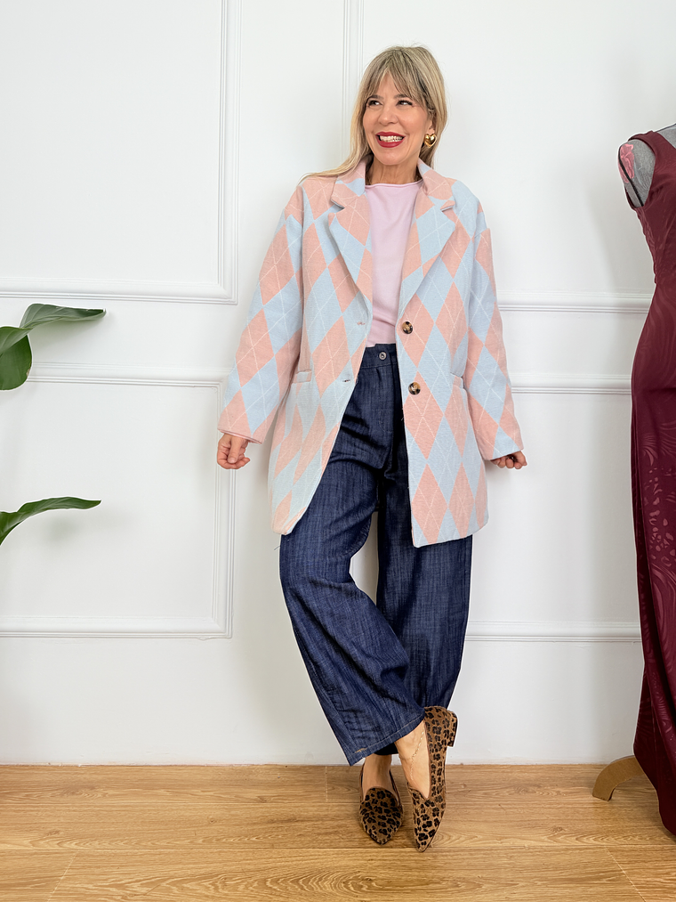 Luna Jacket 3029 Blue/Pink 2