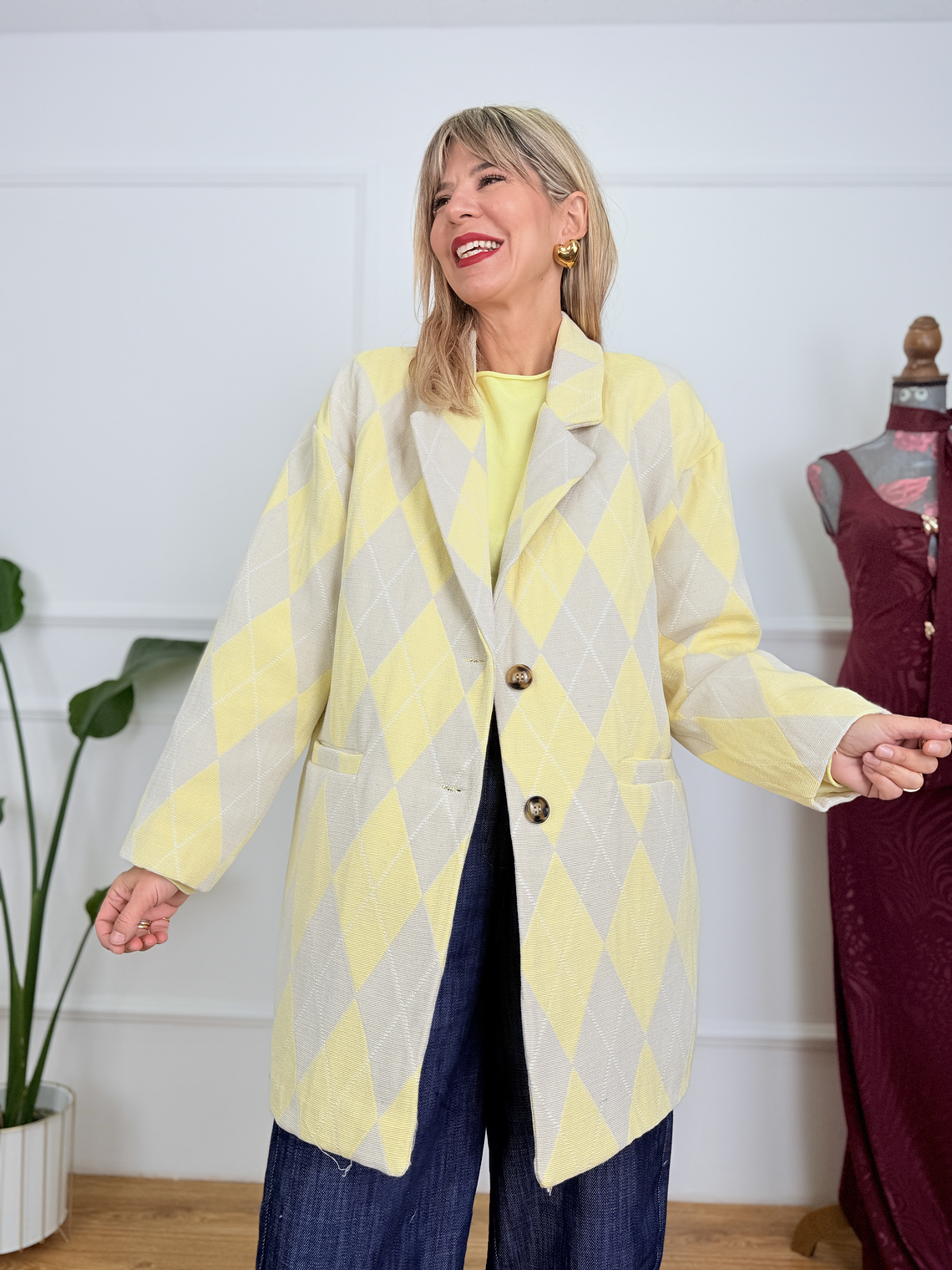 Luna Jacket 3029 Beige/Yellow 1