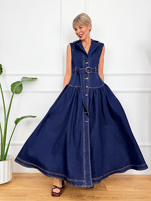 Aneliz  R11590 Jean Dress 