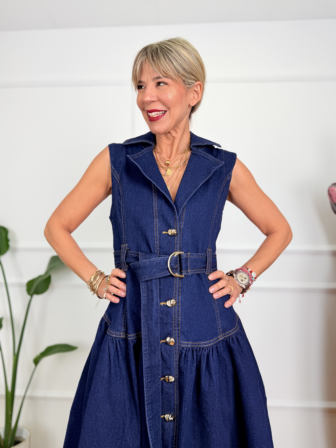 Aneliz  R11590 Jean Dress  4