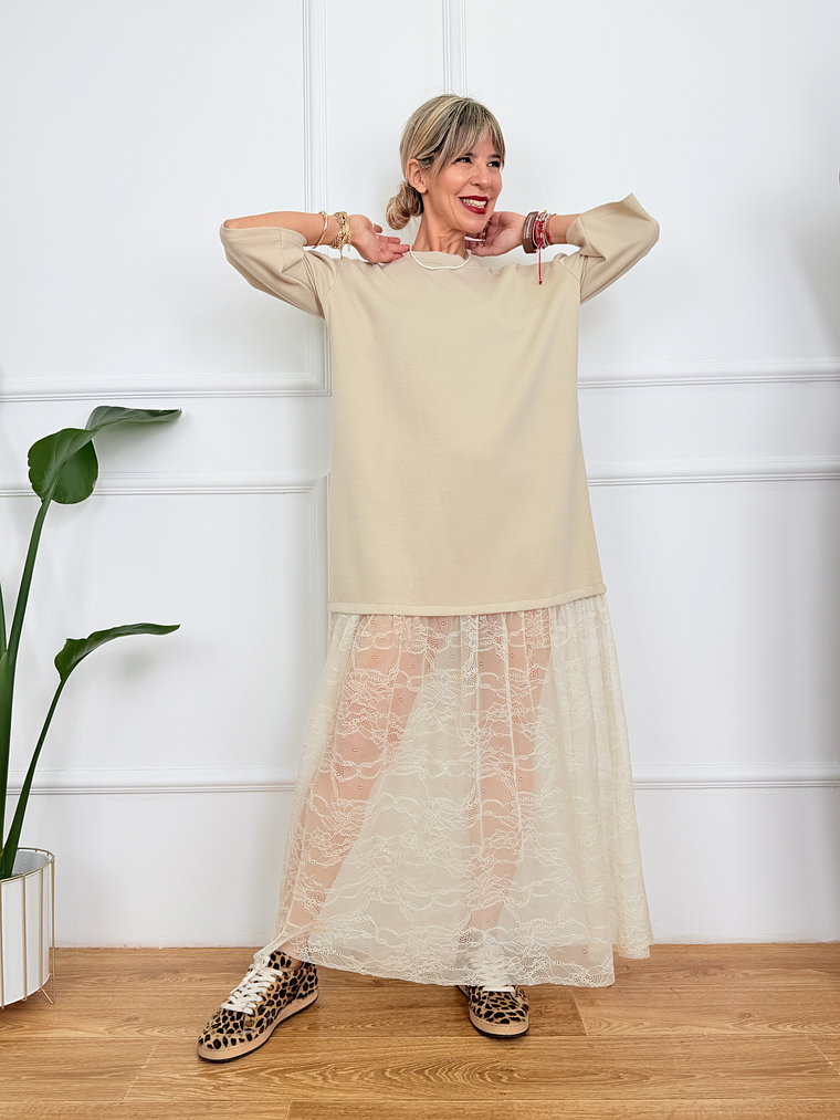 Lucian Dress 94803 Beige 2