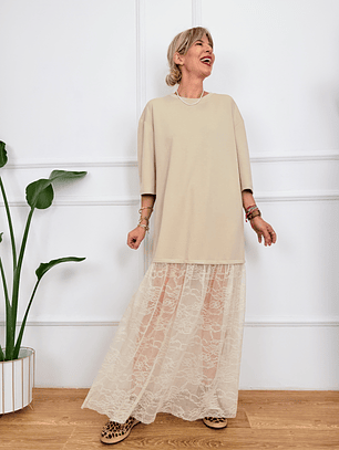 Lucian Dress 94803 Beige