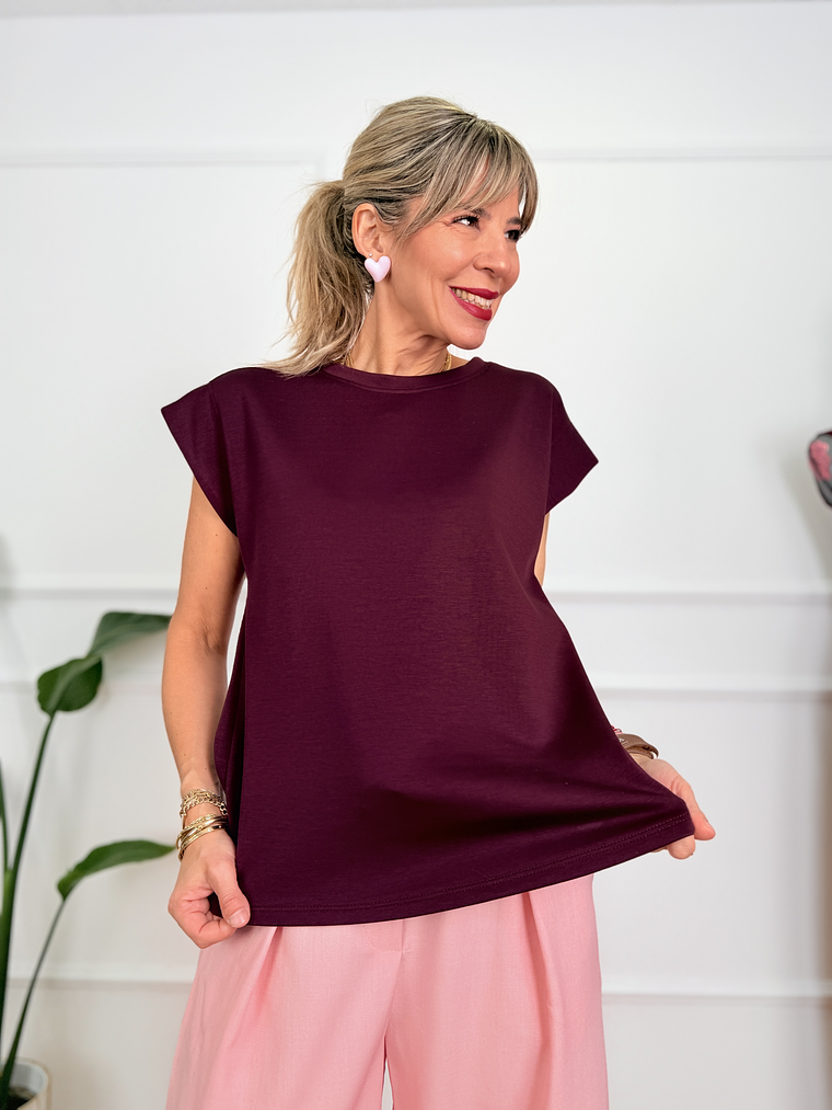 Opulent T-shirt P2121 Burgundy 1
