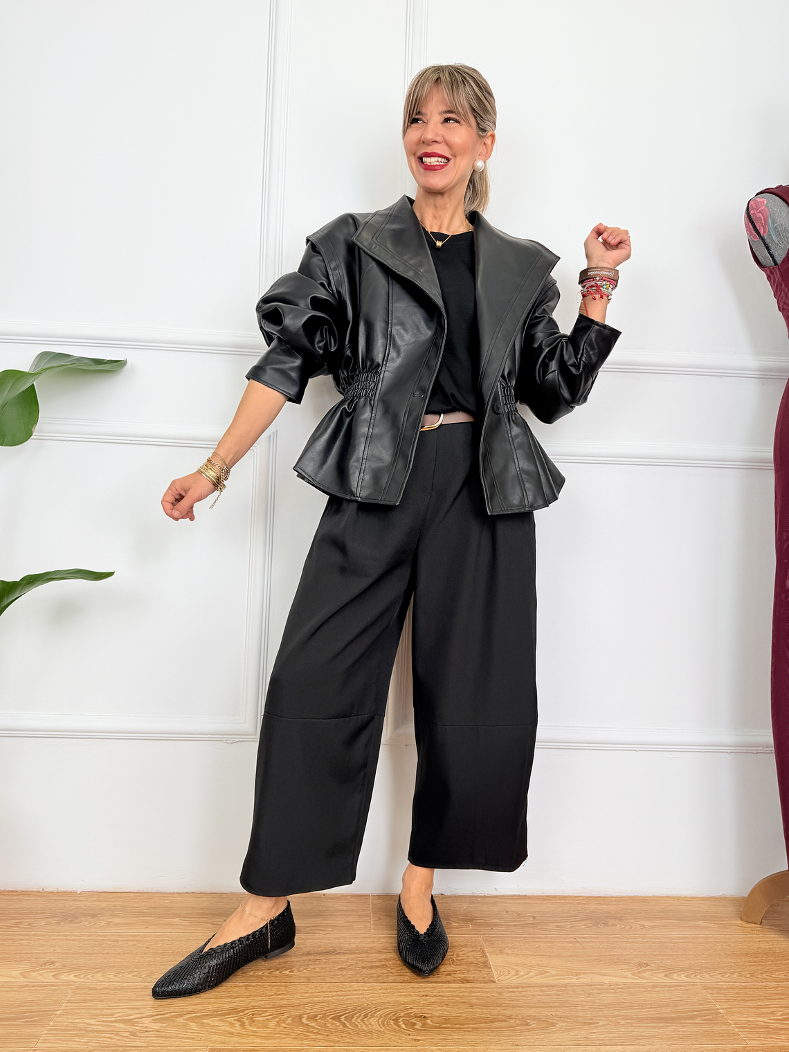 Leather Jacket PU10331-1 Black 5