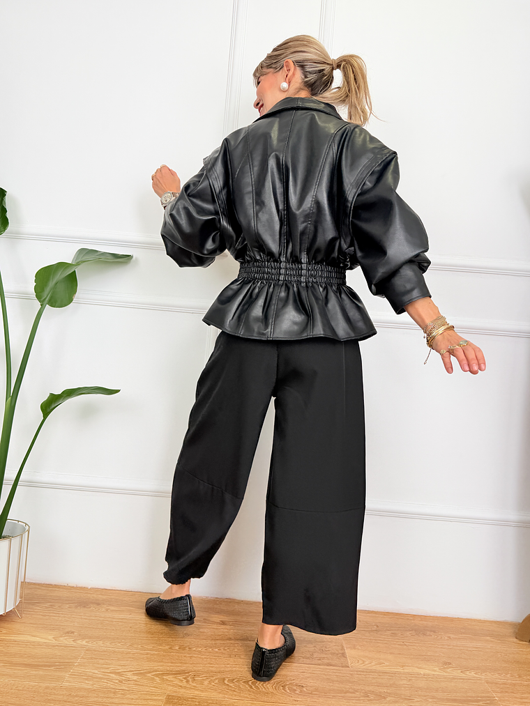 Leather Jacket PU10331-1 Black 3