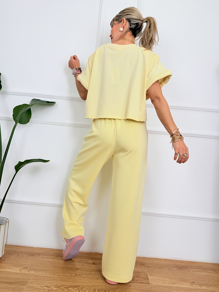 H12811 Crop T-Shirt Yellow 4