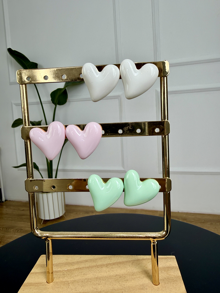 Pastel Petite Corazon Earrings  2