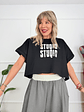 H12811 Crop T-Shirt Black - thumbnail 1