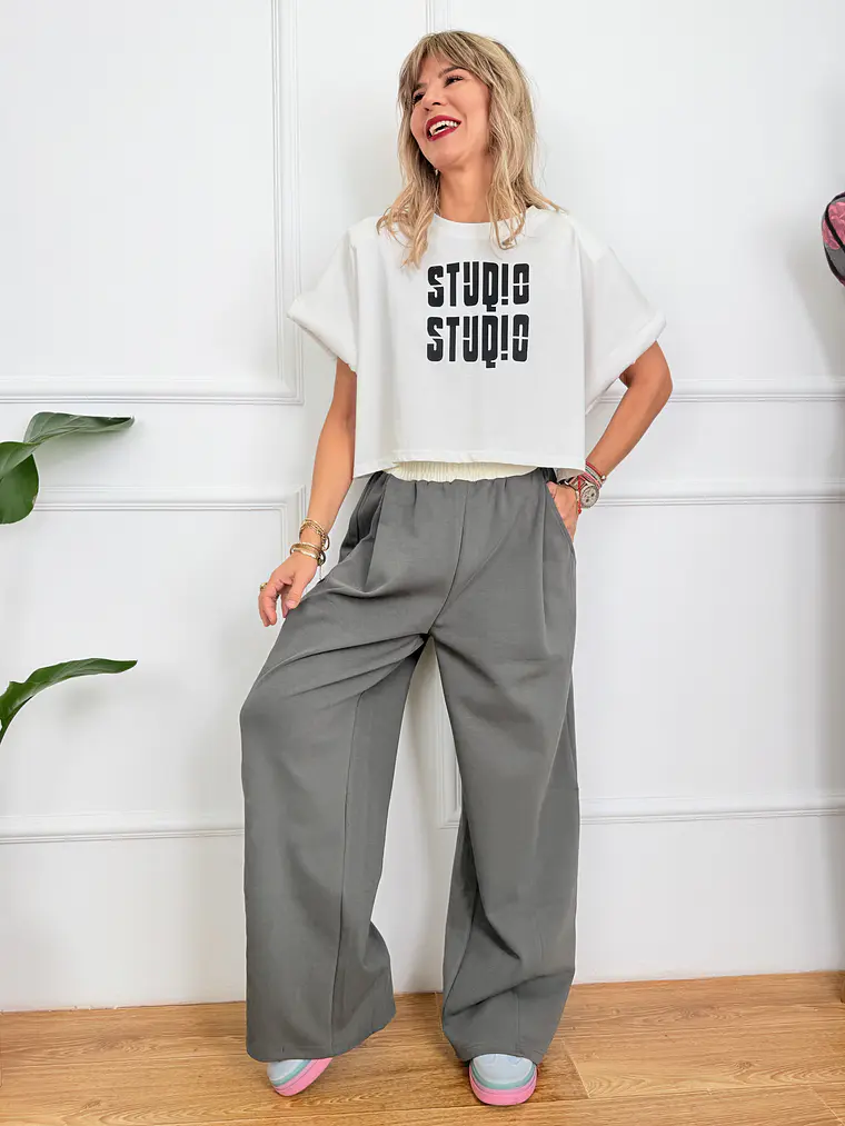 POLARÉ Pants MBX15719 Grey 2