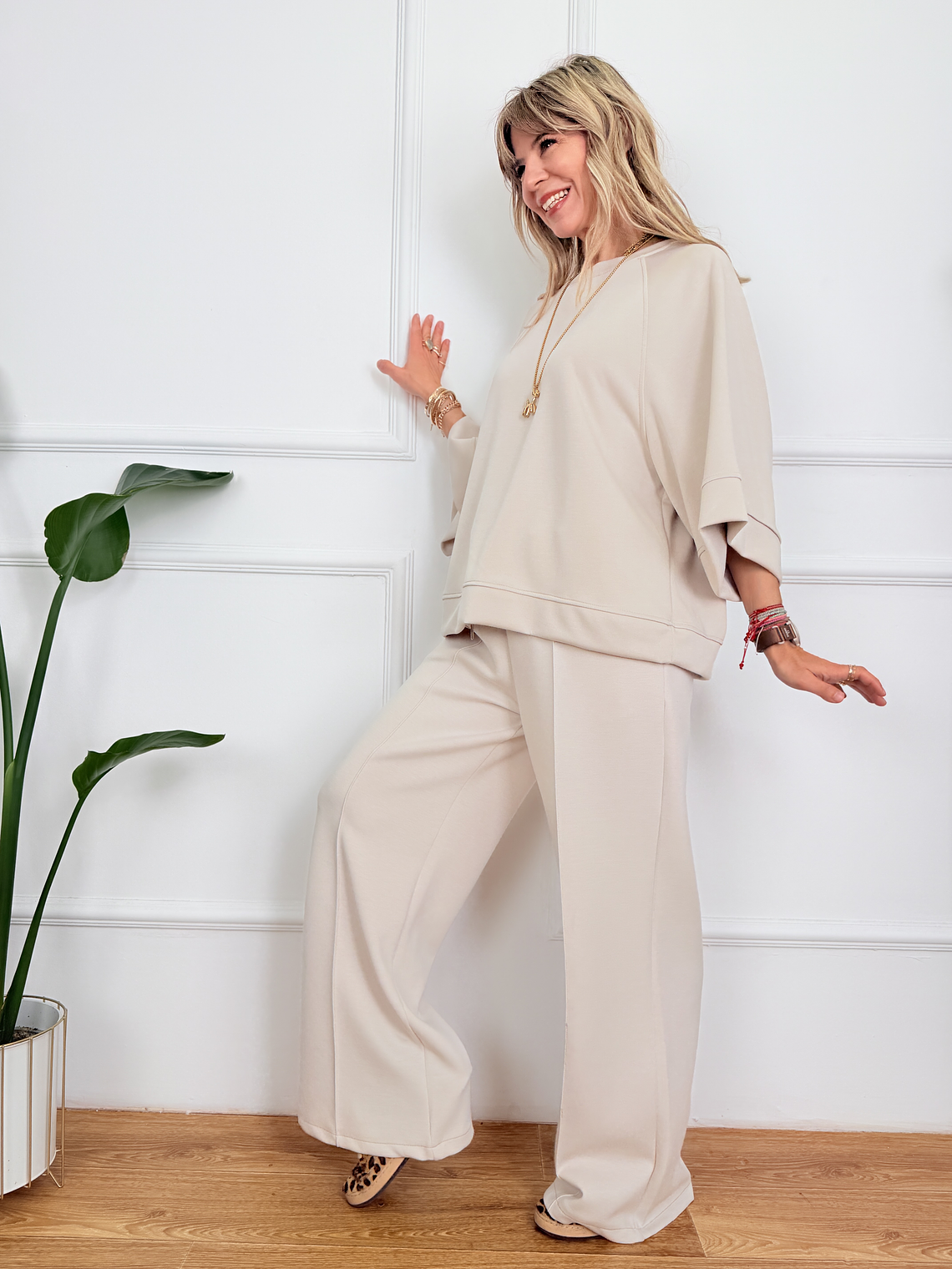 Velour Blouse 3512 Beige 3