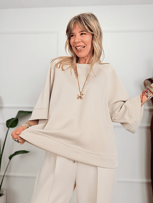 Velour Blouse 3512 Beige