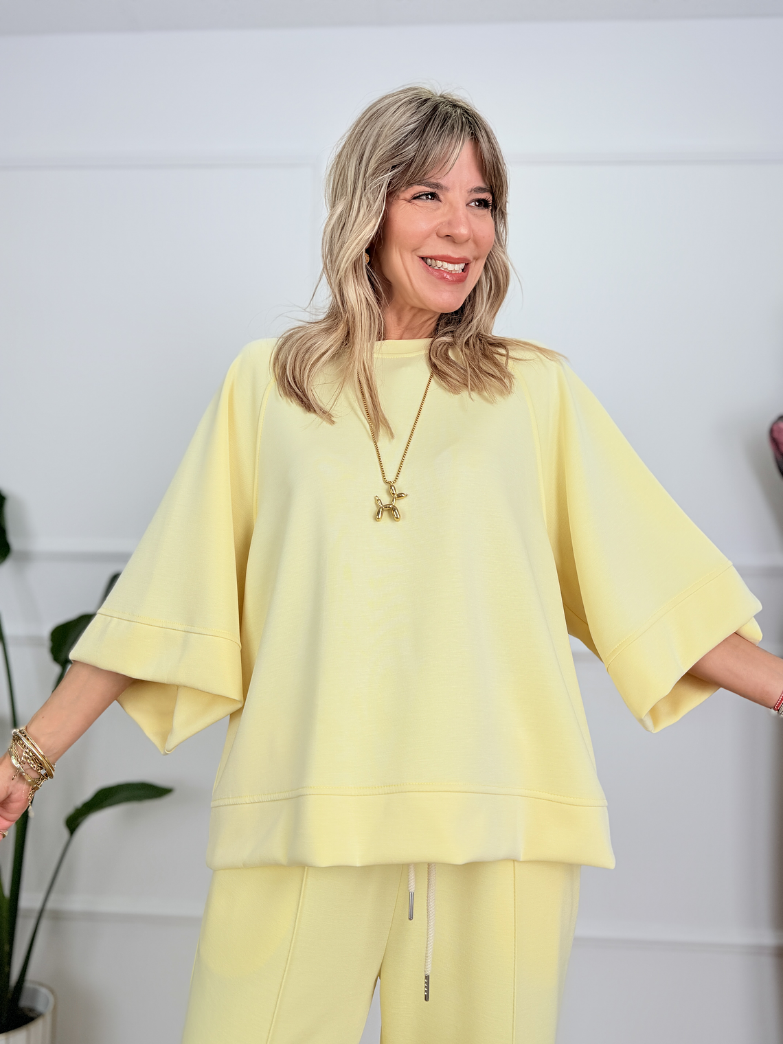 Velour Blouse 3512 Yellow 1